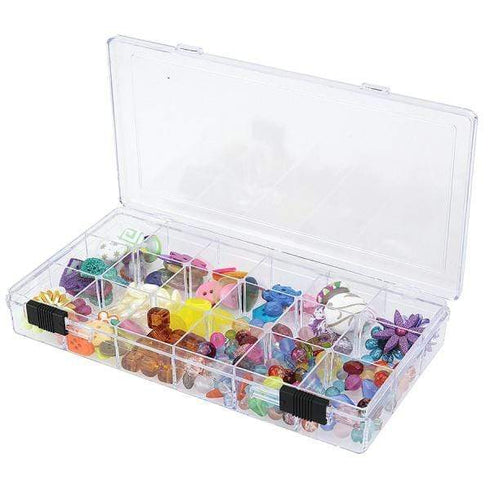 AussieSuperStore Art & Craft Essentials Storage Box Divided Organiser Storage Box Divided Organiser | Plastic Storage Container or Box 170050